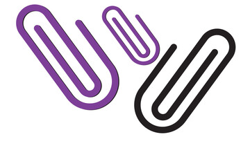 link icon, paperclip icon. attached link file icon, internet web page URL icon, attachment , document, office paper clip icon symbol