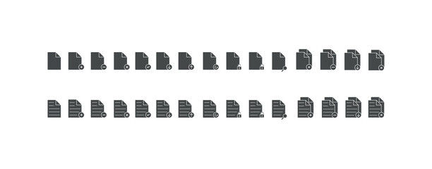 Document icons vector illustration. Upload and Download.