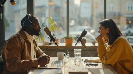 The podcast conversation table