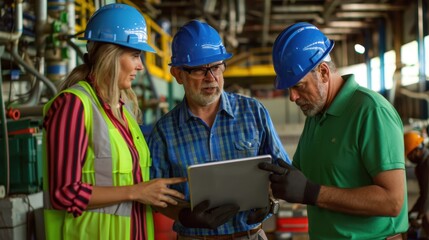 The team of engineers planning