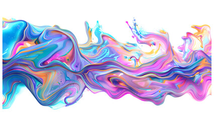 Fototapeta premium Light paint splash isolated on a transparent background, PNG 