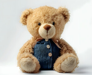 Obraz premium toy teddy isolated on white background