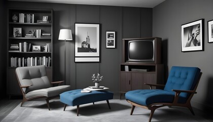 Photo interior modern design room 3d illustration