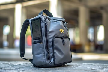 A school bag with an integrated Wi-Fi hotspot to ensure uninterrupted access to online resources.