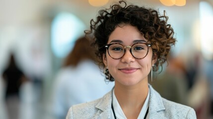 Fototapeta premium Confident Female Mentor Guiding Secondary Students in Career Development and Guidance for Future Success