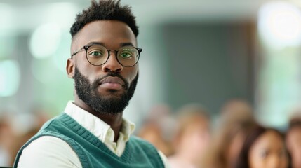 Obraz premium University Instructor Facilitating Internship Program to Provide Practical Experience Guidance and Mentorship for Professional Development and Career Readiness of Students