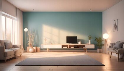 Photo interior modern design room 3d illustration
