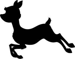 wild deer animal vector silhouette