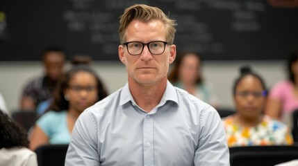 University Instructor Conducting Hands On Workshop on Advanced Technical Skills Providing Practical Guidance and In Depth Knowledge to Students in a Classroom Setting