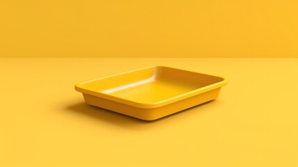 Yellow Tray on Yellow Background