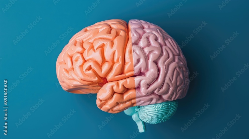 Poster detailed 3d of the human brain anatomy showcasing the different lobes and their key functions the im
