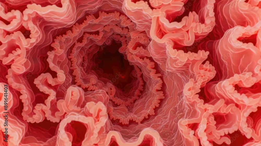 Poster this captivating image showcases the intricate layout of the small and large intestines highlighting