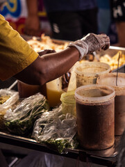 Street Food Vendor Prepares Dinner in Thailand