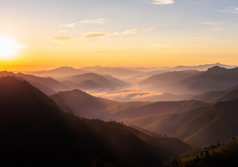 Fototapeta premium Sunrise: early morning glow.