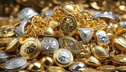 山積みになった金銀財宝