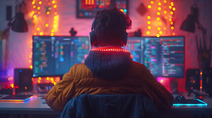 Ultra-sharp photo of a smartphone screen displaying a hyper-graphic office space, with dynamic lighting and innovative decor, demonstrating the capabilities of modern interior design apps 