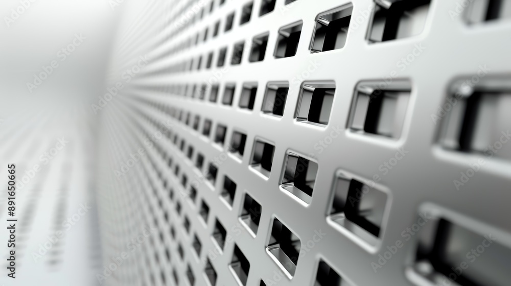 Poster abstract metallic grid pattern