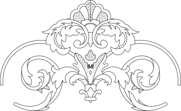 recommend clip art: Sketch illustration silhouette vector drawing detail design decorative ornament old rosette classic vintage ethnic traditional