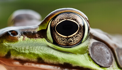 extreme close up of a frog eye
