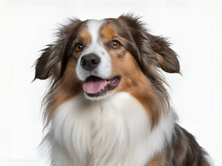 Fototapeta premium australian shepherd dog on white background