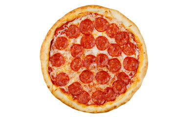 salami pizza pepperoni fast food Takeaway snack healthy meal top view copy space for text food background rustic image