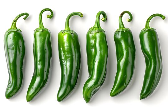 Fresh Green serrano Peppers Vibrant Flavorful Culinary Ingredients