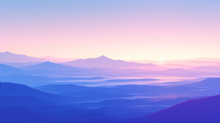 Fototapeta premium serene abstract landscape with lavender gradient, showcasing tranquil flowing forms and a peaceful atmosphere