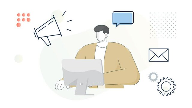 Media Marketing Solution Provider - Animated Illustration as MP4 File