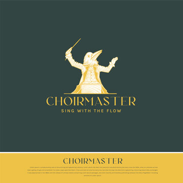 Choirmaster logo in engraved style