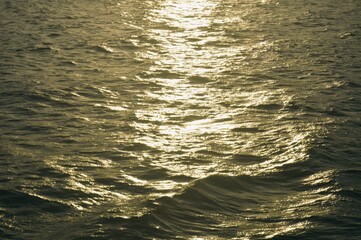 waves at sunset