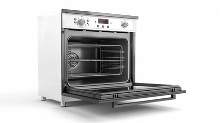 Obraz premium Oven, isolated on a white background . Home appliances isolated on white. Photo realistic photo.