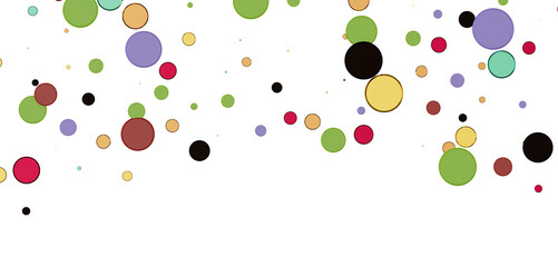 A burst of colorful confetti against a dark background