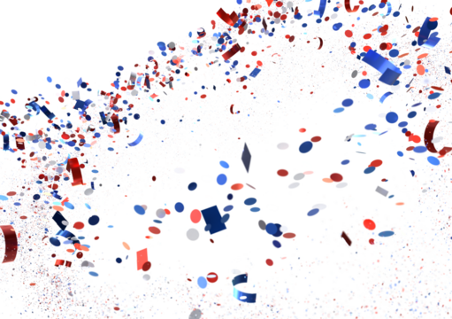 A burst of colorful confetti against a black background It s like a celebration in motion