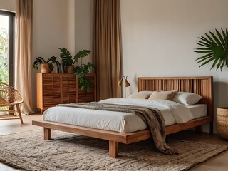 Cozy Bedroom: Design Furniture, Carpets, and Decorative Elements