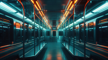 Solitude in Motion: A Subway's Echoing Silence