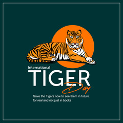 Illustration of International Tiger Day concept