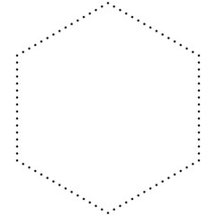 Hexagonal shape in the study of geometric, the geometry shape of prism