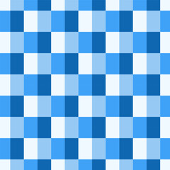 Blue and white background.Geometric square repeat pattern.Colorful seamless pattern.Vector graphic illustration.