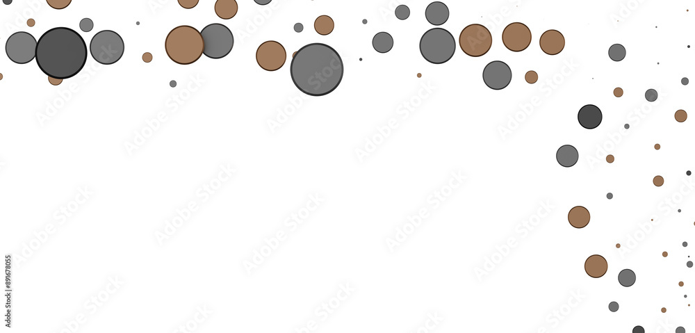Poster a simple modern background with a confetti like pattern of circles