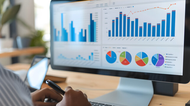 A man multitasking on a laptop and tablet accessing a business dashboard for efficient management