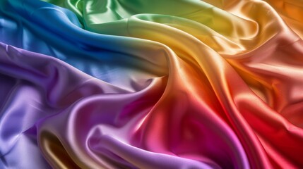 Obraz premium Abstract Rainbow Satin Fabric Background.