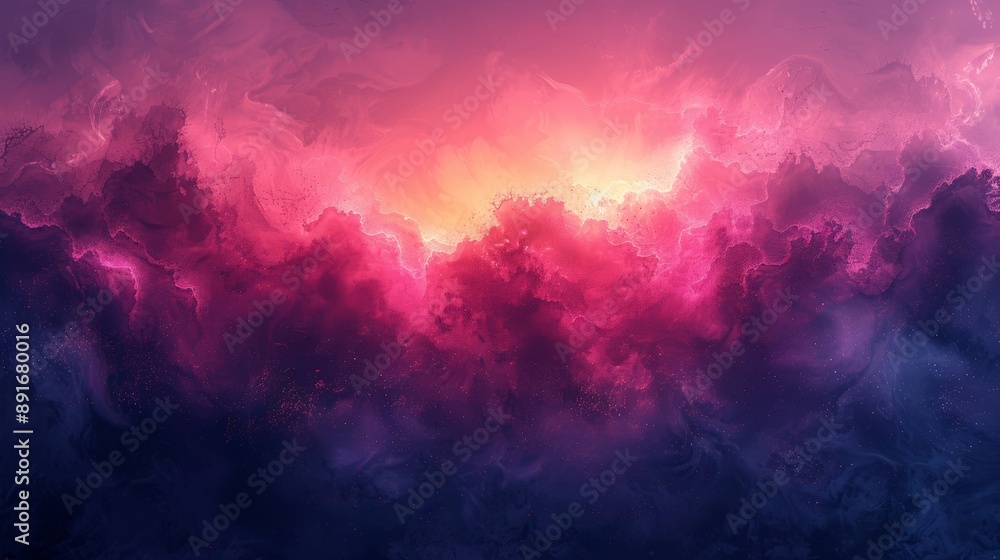 Poster gravity gradient background with green and purple noise texture: dynamic and modern design