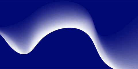 Curve shape flow vector abstract background in dark blue gradient, dynamic and speed concept, futuristic technology or motion art.