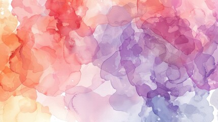 Fototapeta premium Vibrant watercolor abstract background in red, pink, purple, and yellow tones, perfect for artistic and design projects.