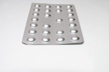 drug blister pack of hard aluminium foil, medicine packaging for small tablets