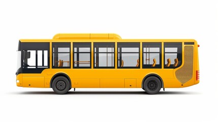 bus isolated on white background. Vehicles isolated on white. Photo realistic photo.