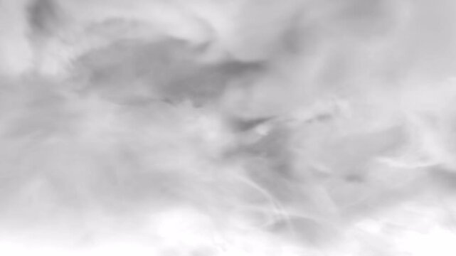 Animated simulated hurricane in time lapse or eye of tornado spinning counterclockwise against transparent background. Bottom view shot