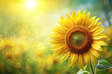 Obraz premium Radiant Sunflower in Summer Sunlight