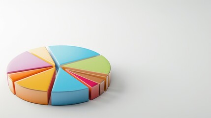 Obraz premium A colorful pie chart is shown with each slice of the pie representing a differen
