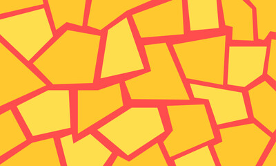 Abstract art background red and yellow colors Wallpaper with orange mosaic pattern and white lines Modern geometric shape backdrop